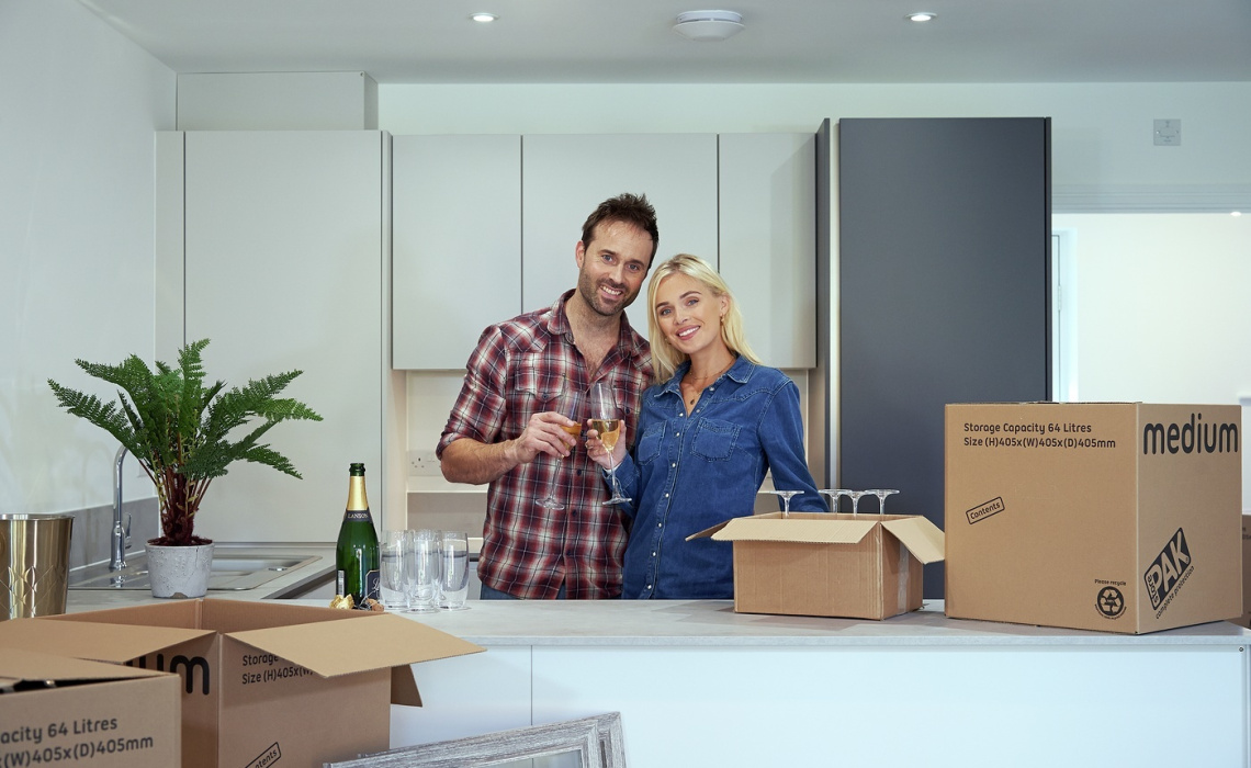 Champage Couple in Countryside home