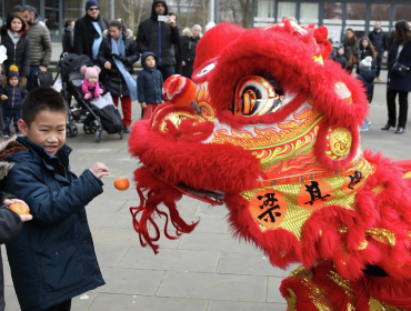 Residents celebrating Chinese New Year
