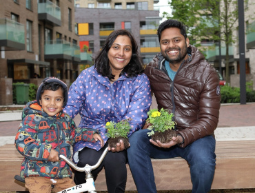 Residents enjoing a Balconies in Bloom event