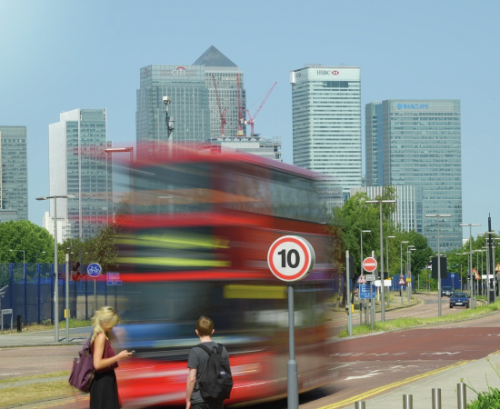 Bus in North Greenwich